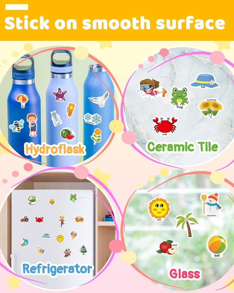 Benresive Reusable Sticker Books for Toddlers, Fun Travel Stickers for Kids, Toddler Sticker Book, Crafts Activities for Toddlers, 3 and Up Birthady Gifts - Season - Image 4